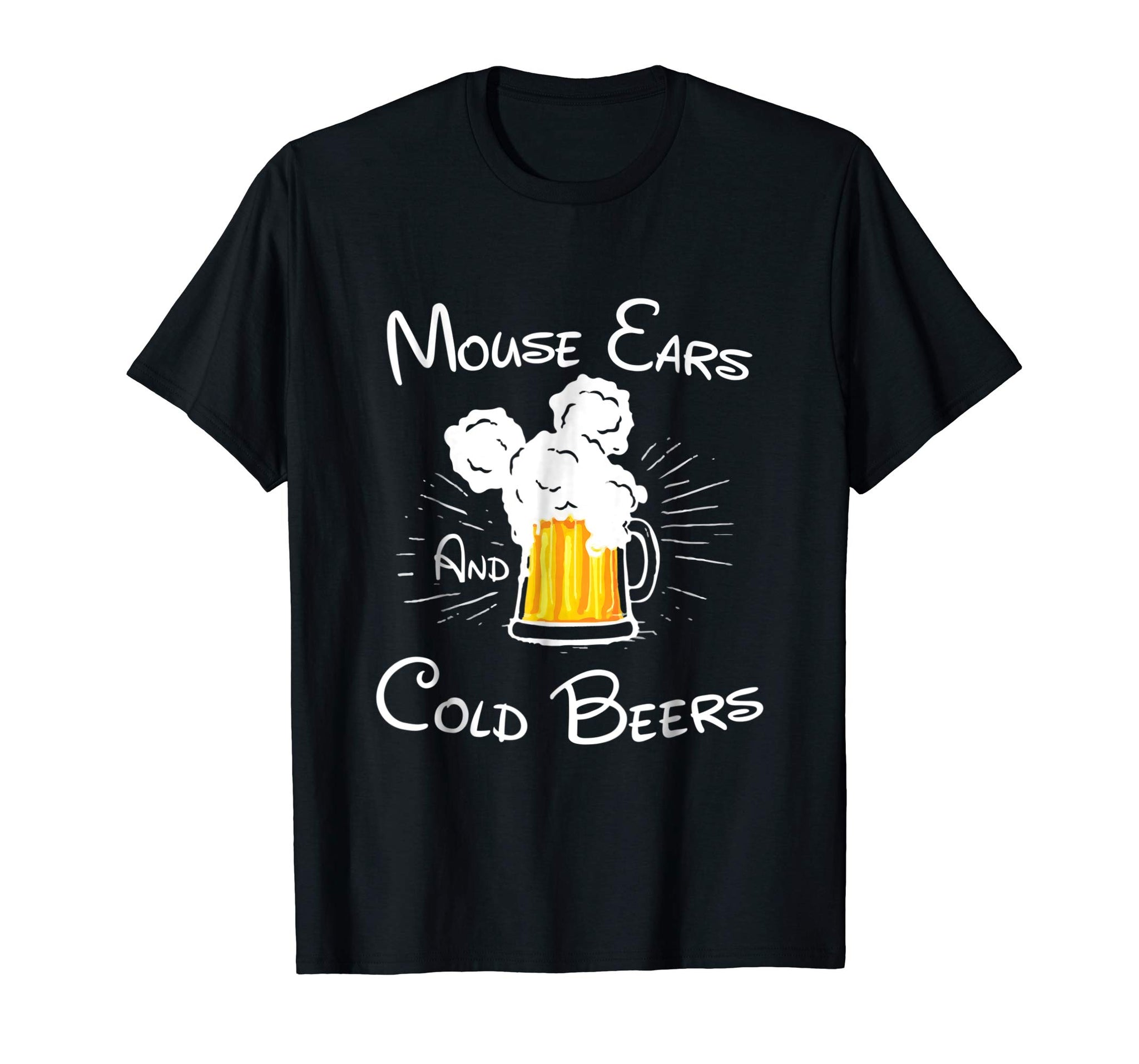 Wonderful Mouse Ears And Cold Beers Funny Drinker Drinking  T-Shirt Black