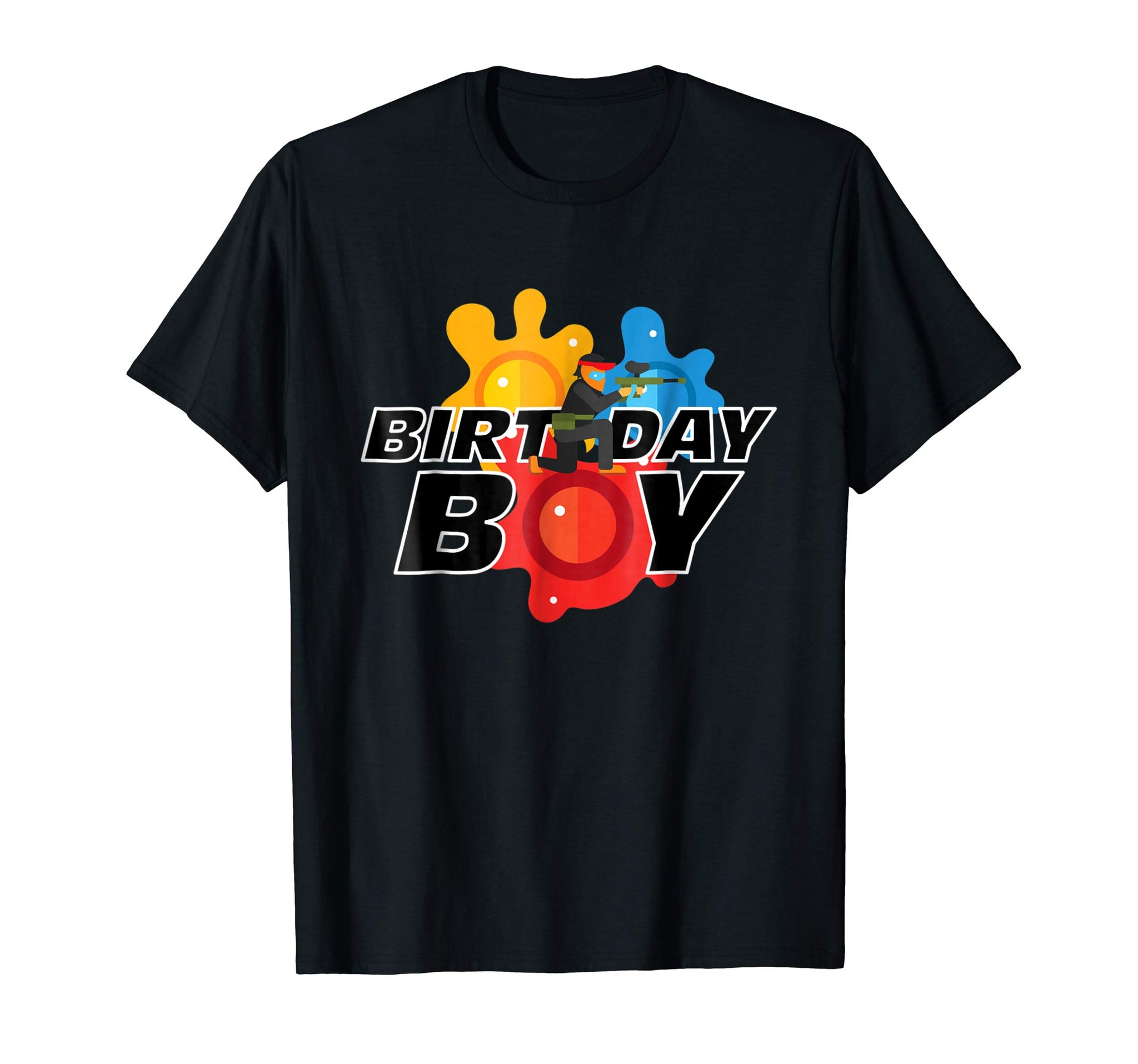 Funny Paintball Party Birthday Boy Gift Funny Tee  T-Shirt Black