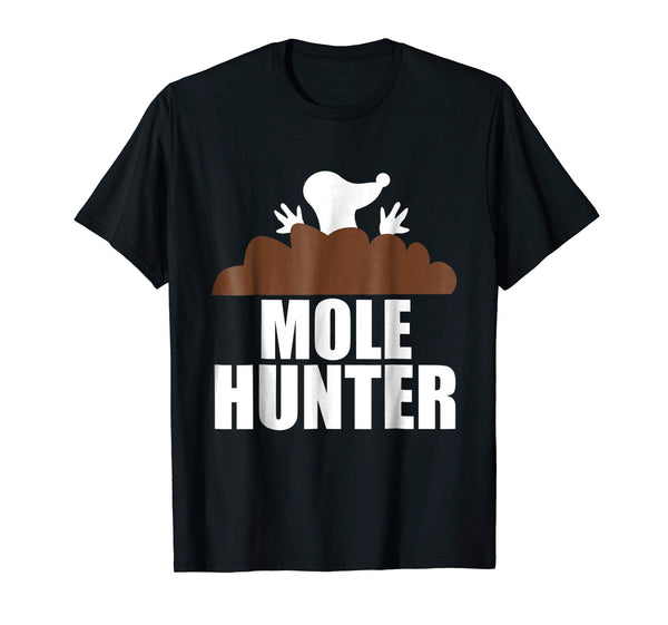 Cute Mole Hunter Funny Garden Hunting  T-Shirt Black