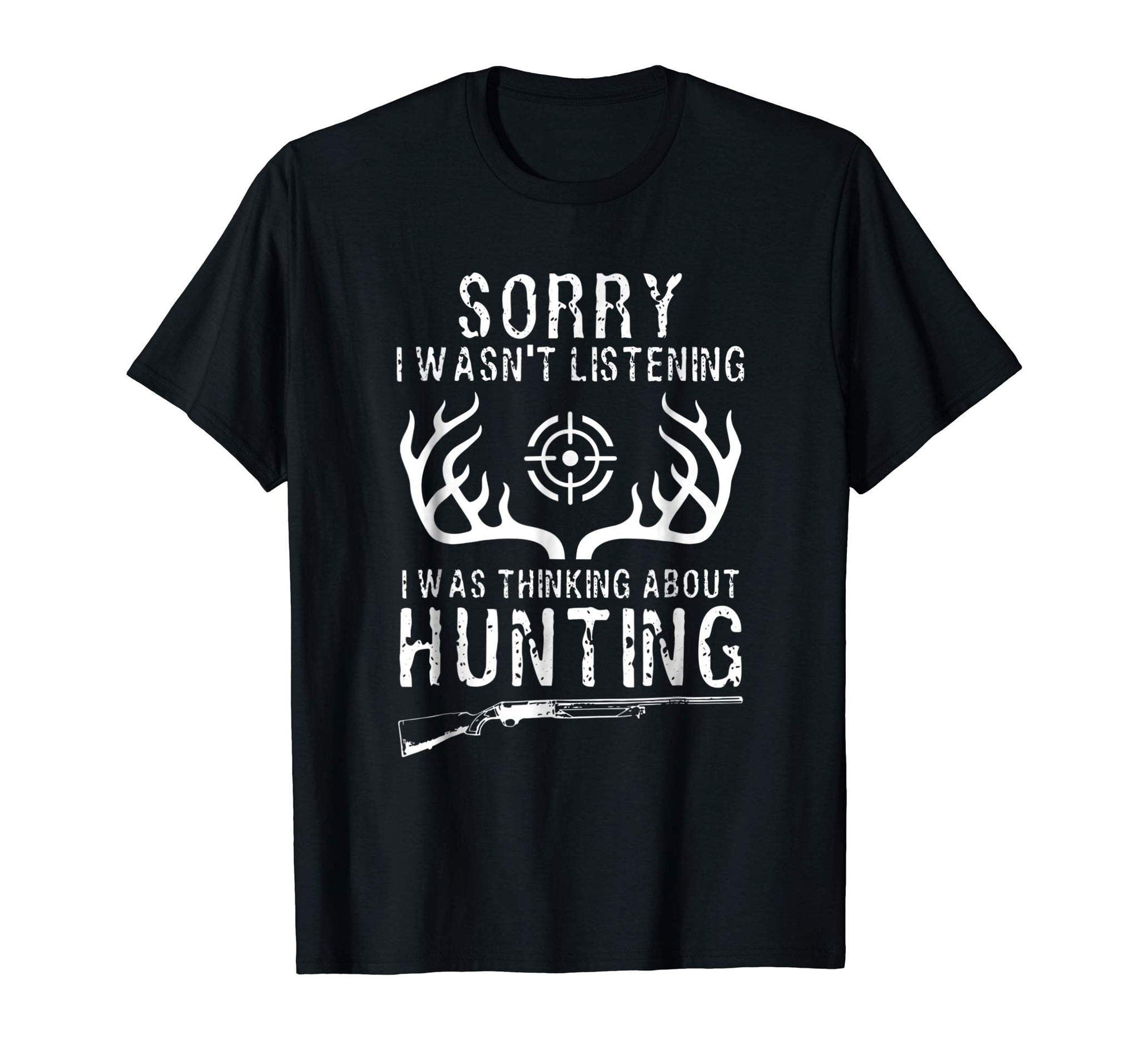 Wonderful Funny Hunting Gift For Bow And Rifle Deer Hunters  T-Shirt Black