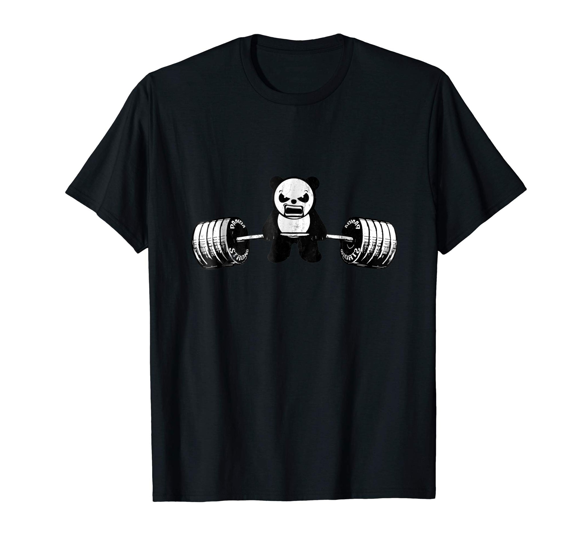 Hot Panda Bear Deadlift Weightlifting Gym Tee  T-Shirt Black