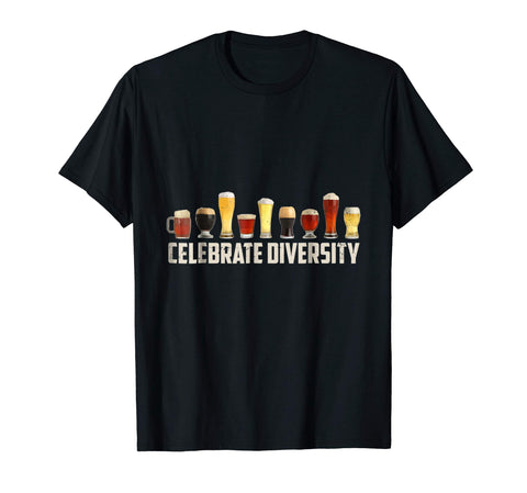Cool Celebrate Diversity Funny For Drinkers  T-Shirt Black