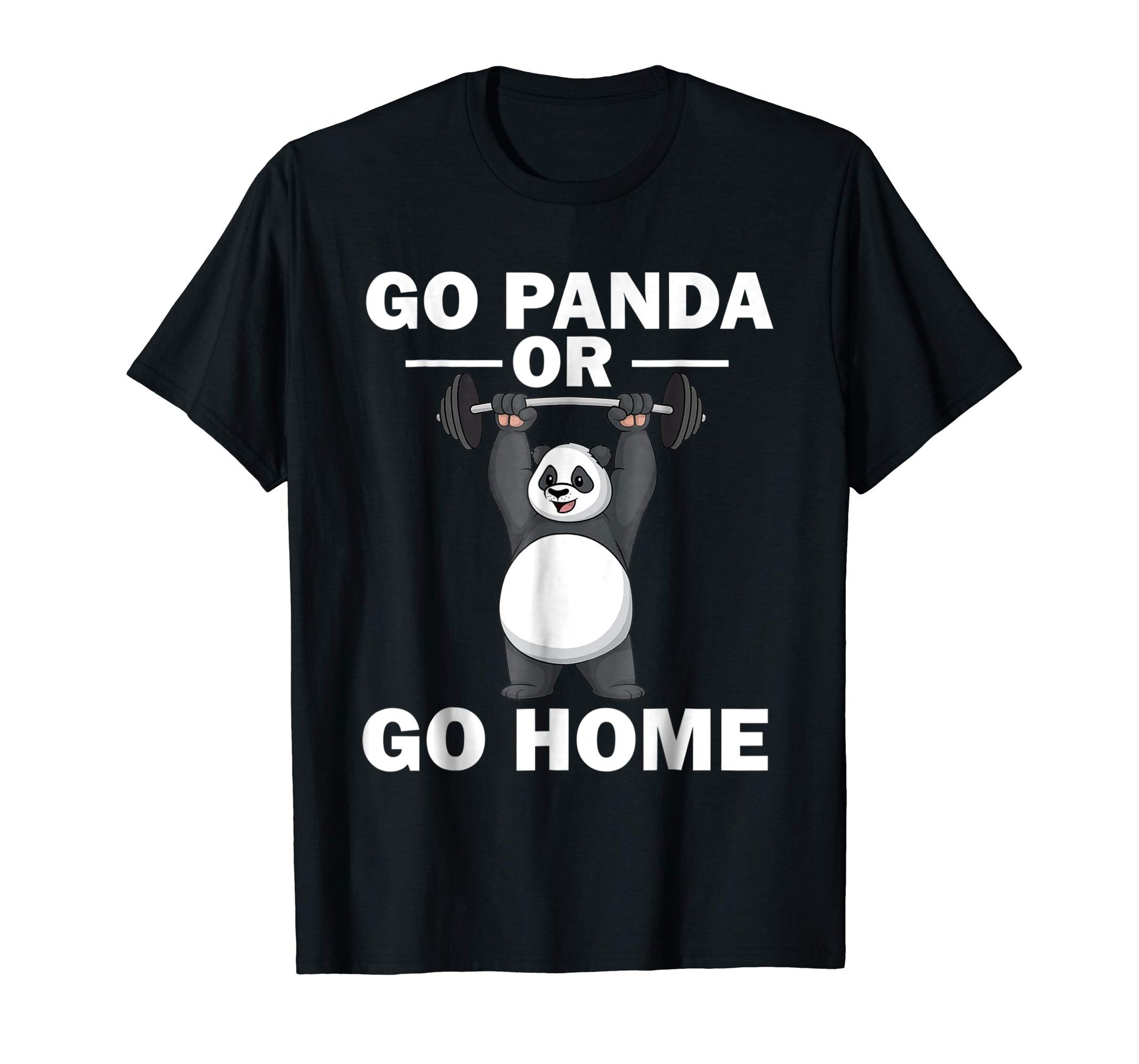 Cute Funny Gym Fitness Panda The Struggle Is Real Bear  T-Shirt Black