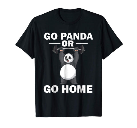 Cute Funny Gym Fitness Panda The Struggle Is Real Bear  T-Shirt Black