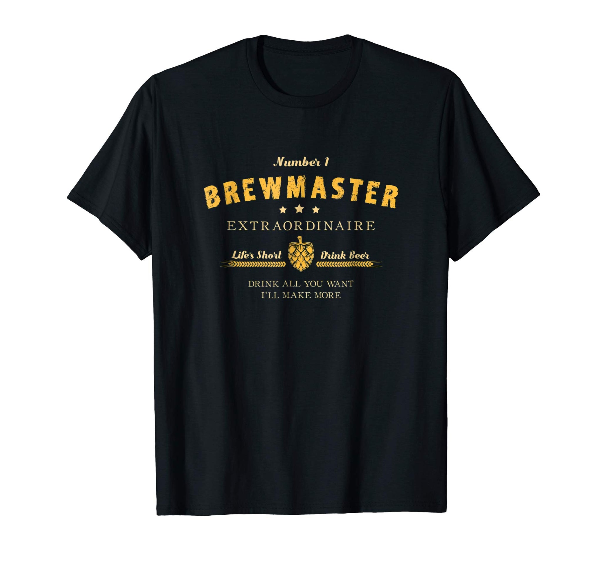 Great Brewmaster Home Brewing Beer Brewer Tee Gift Idea  T-Shirt Black