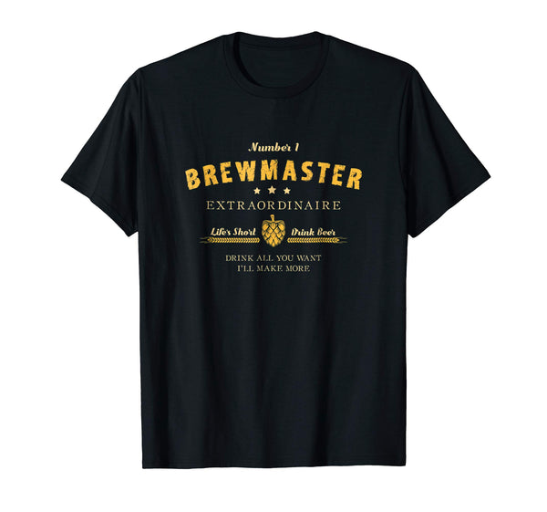 Great Brewmaster Home Brewing Beer Brewer Tee Gift Idea  T-Shirt Black