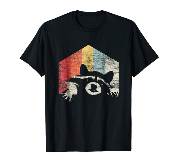 Great Racoon Vintage Men  T-Shirt Black