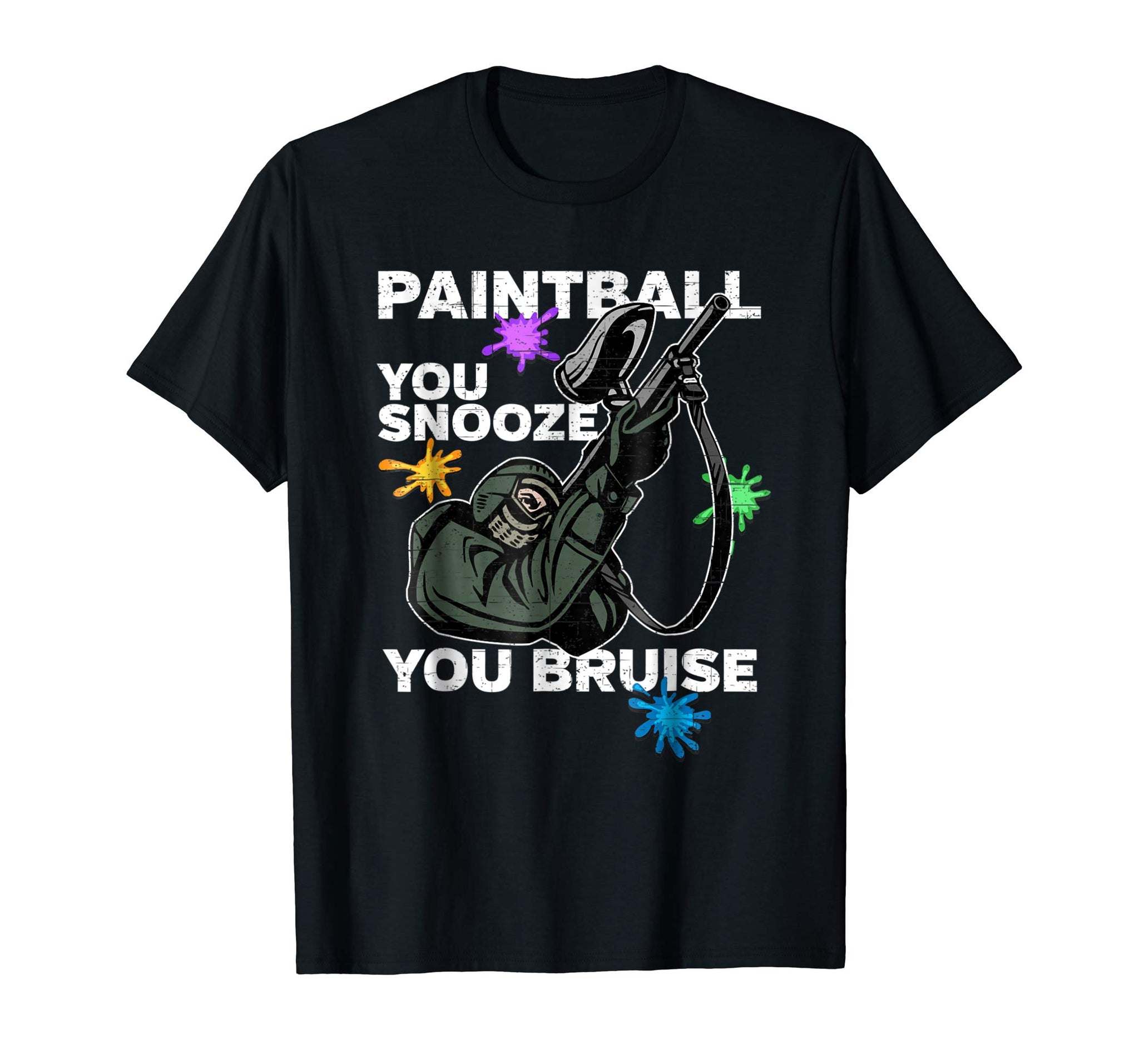 Beautiful Paintball You Snooze You Bruise Funny Paintball Tee  T-Shirt Black