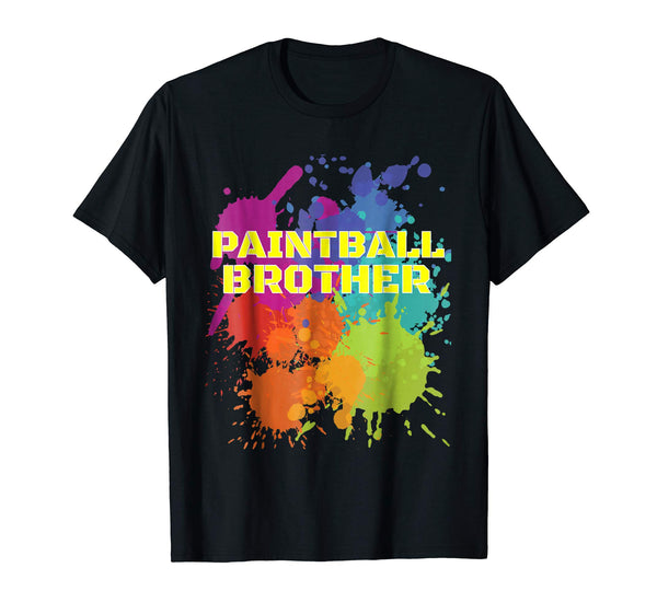Cute Paintball Party Paintball Brother  T-Shirt Black