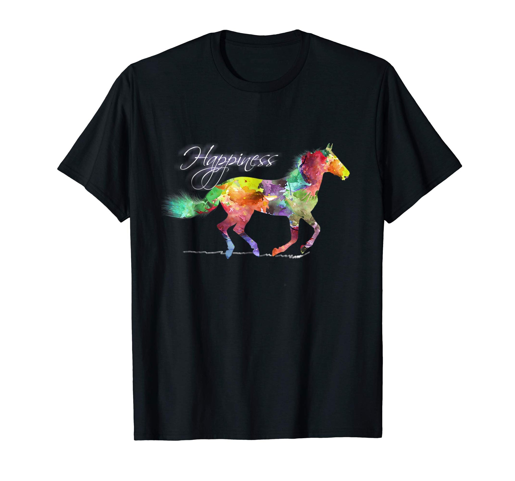 Wonderful Horse Happiness Horse Gifts Horse Horse Lover  T-Shirt Black