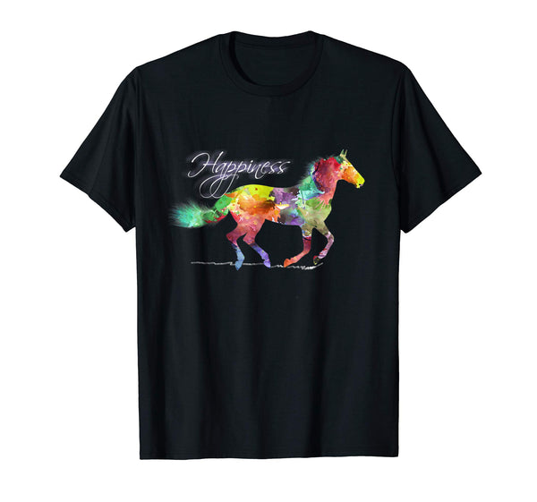 Wonderful Horse Happiness Horse Gifts Horse Horse Lover  T-Shirt Black