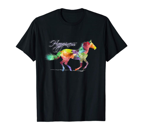 Wonderful Horse Happiness Horse Gifts Horse Horse Lover  T-Shirt Black