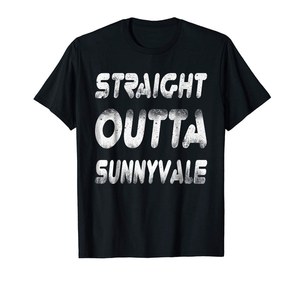 Cutest Straight Outta Sunnyvale Great Camping Gift Idea Tee  T-Shirt Black