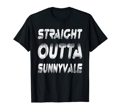 Cutest Straight Outta Sunnyvale Great Camping Gift Idea Tee  T-Shirt Black