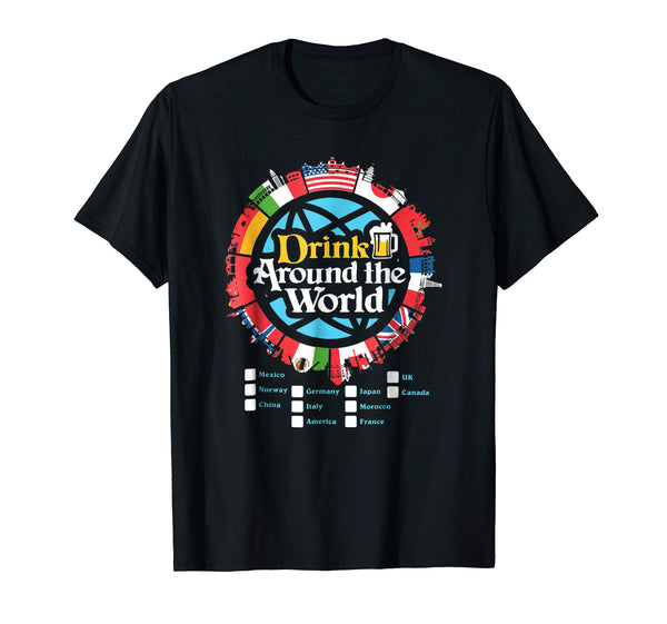 Wonderful Adult Vacation Drinking  T-Shirt Black
