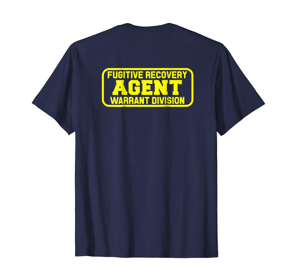 Cool Fugitive Recovery Agent For Bounty Hunters Bail  T-Shirt Navy