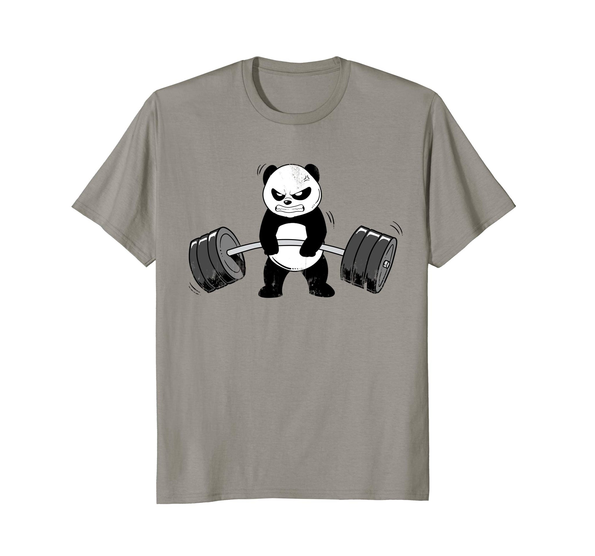 Hotest Funny Panda Workou Kitten Gym Deadlift Power Lifting  T-Shirt Slate