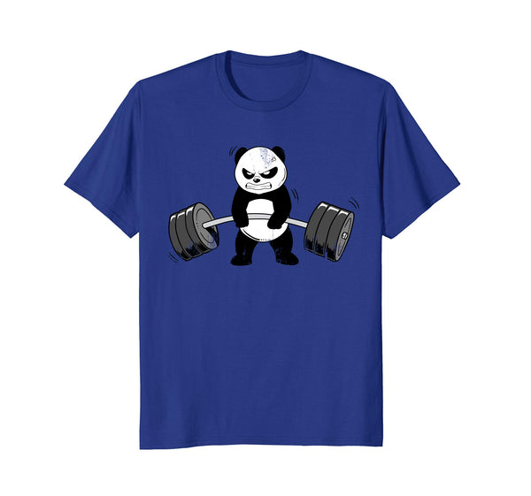 Hotest Funny Panda Workou Kitten Gym Deadlift Power Lifting  T-Shirt Royal Blue