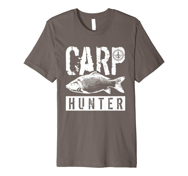Funny Carp Hunter Fishing  T-Shirt Asphalt