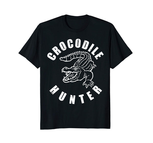 Great Crocodile Hunter Reptile Huntsman  T-Shirt Black