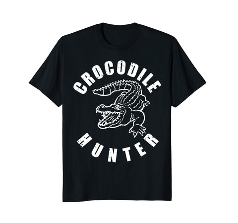 Great Crocodile Hunter Reptile Huntsman  T-Shirt Black