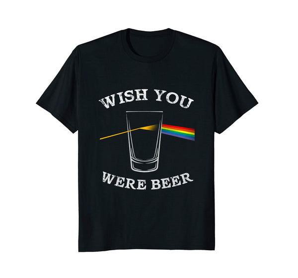 Cutest Funny Wish You Were Beer Beer Drinker  T-Shirt Black