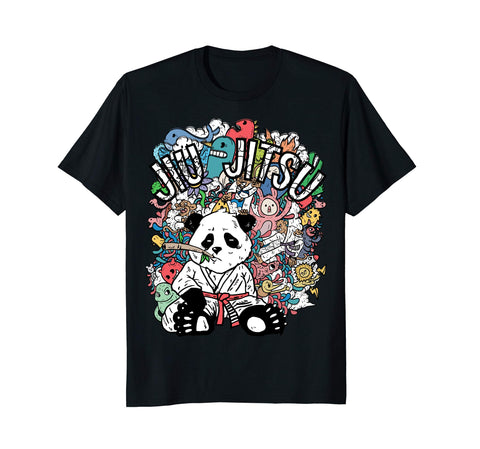 Great Bjj Panda Brazilian Jiu Jitsu  T-Shirt Black