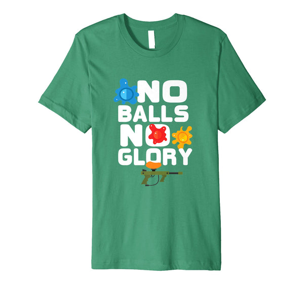 Adorable No Balls No Glory Paintball Funny Christmas Gift  T-Shirt Kelly Green