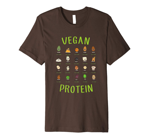 Cool Vegan Protein Sources  T-Shirt Brown