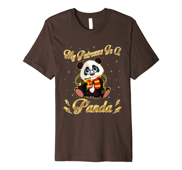 Beautiful My Patronus Is A Panda Harry Animals Potter Dad Mom  T-Shirt Brown