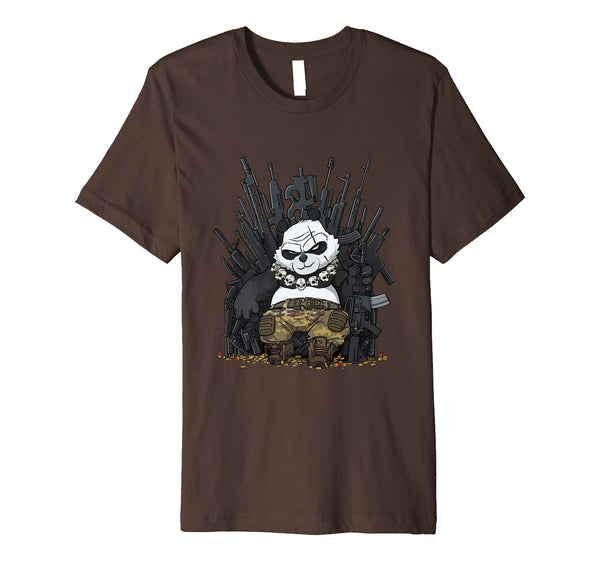 Cool Patriot Panda Game Of 2nda Guns Operator By Hiwez  T-Shirt Brown