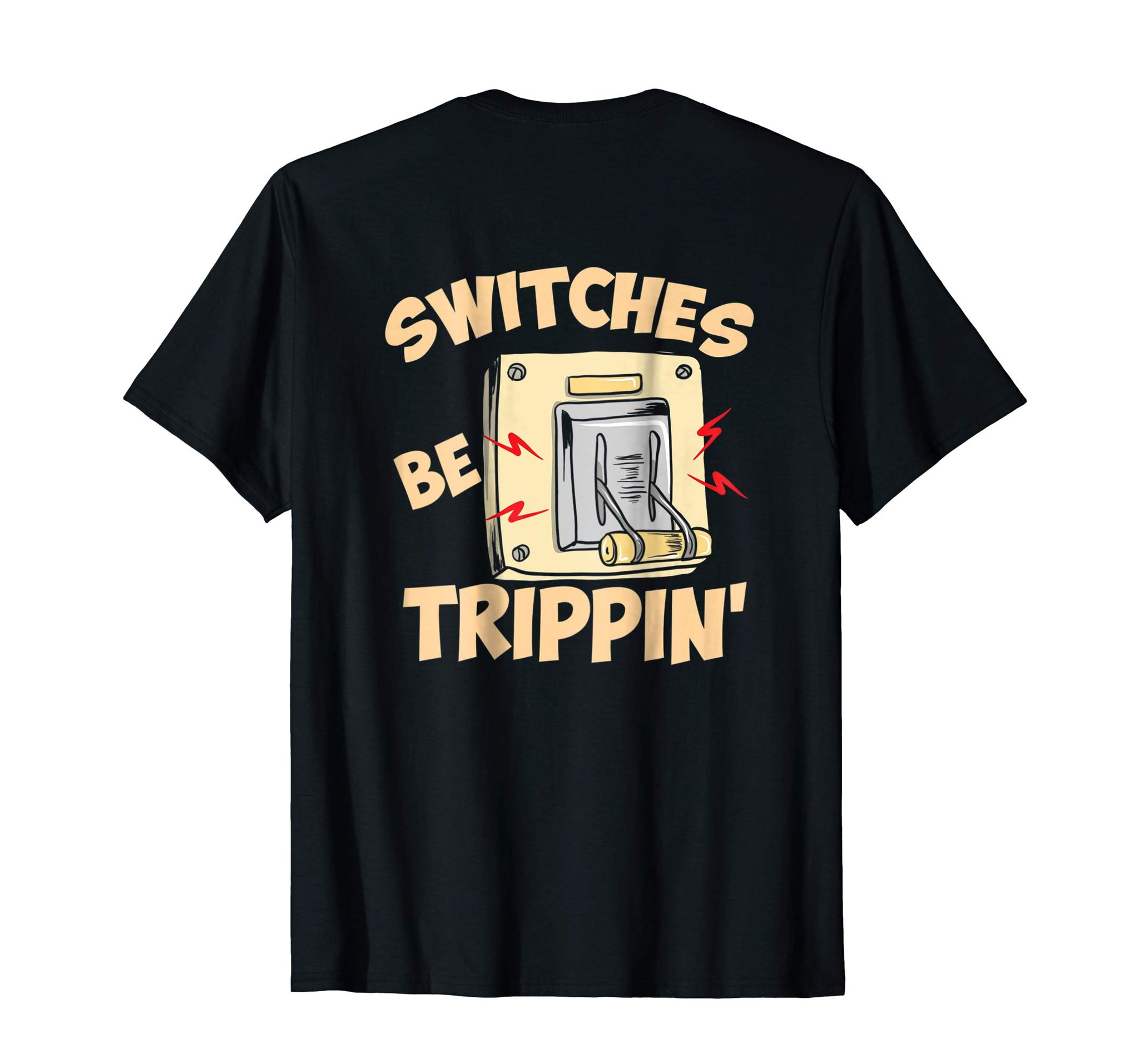 Cool Dumb Electrician Memes Light Switch Puns  T-Shirt Black