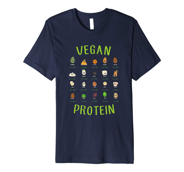 Cool Vegan Protein Sources  T-Shirt Navy
