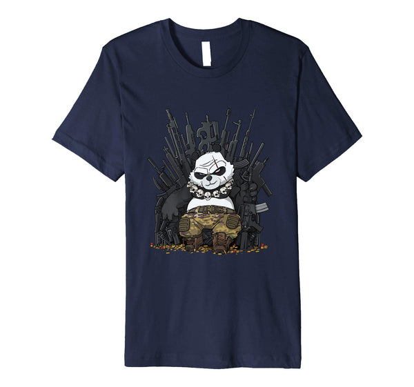 Cool Patriot Panda Game Of 2nda Guns Operator By Hiwez  T-Shirt Navy