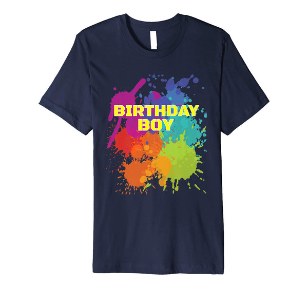 Great Paintball Party Birthday Boy  T-Shirt Navy