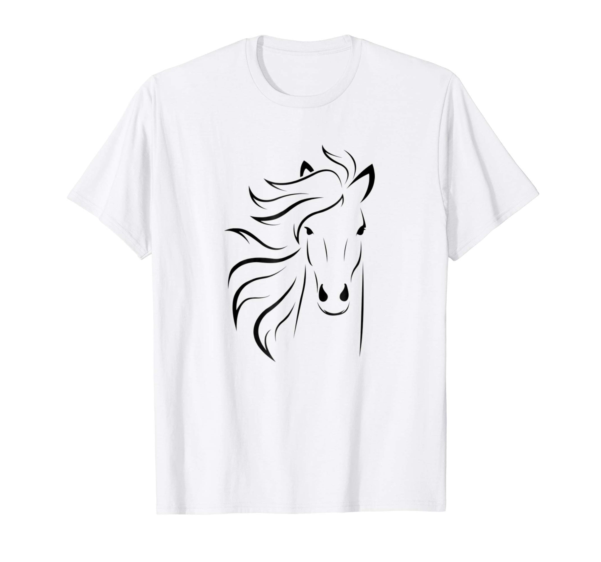 Beautiful Just A Girl Who Loves Horses Horse Racing Riding Tee  T-Shirt White