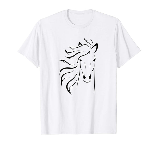 Beautiful Just A Girl Who Loves Horses Horse Racing Riding Tee  T-Shirt White