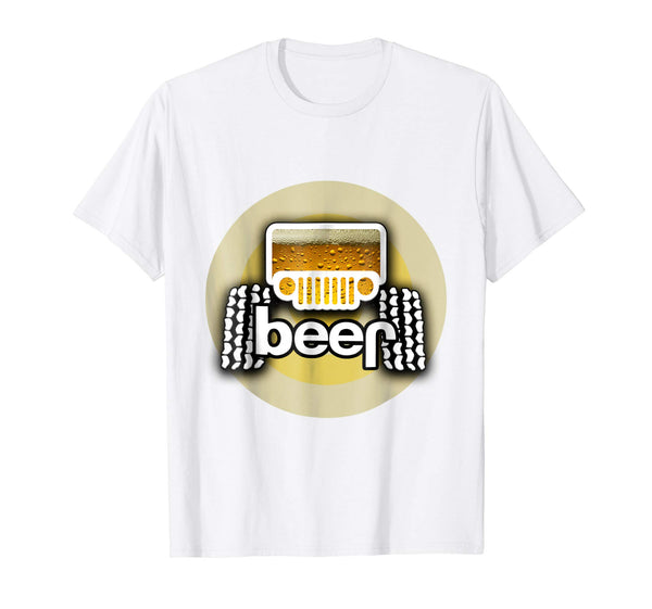 Wonderful Jeep Beer Funny Cool Adult Alcohol Drinking Gift  T-Shirt White
