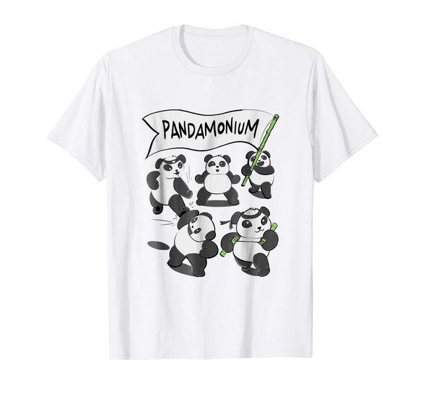 Cute Pandamonium Funny Panda Bear Gift  T-Shirt White