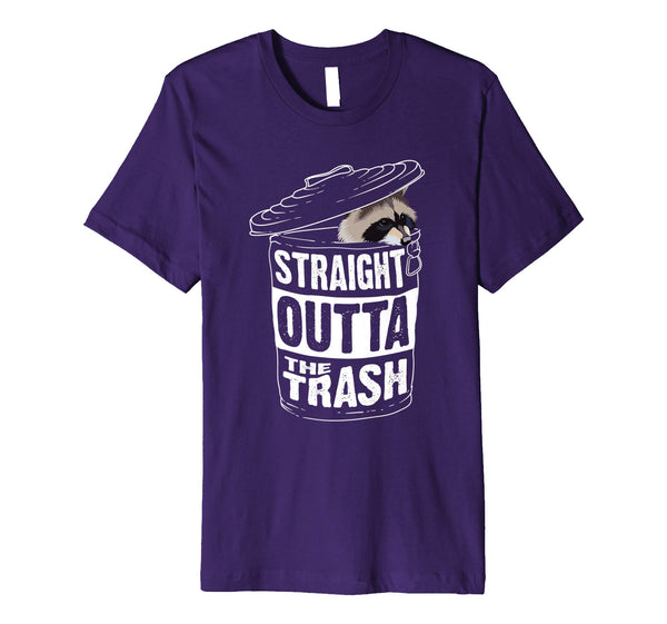 Cutest Straight Outta The Trash Cool Trash Panda Tee Gift  T-Shirt Purple