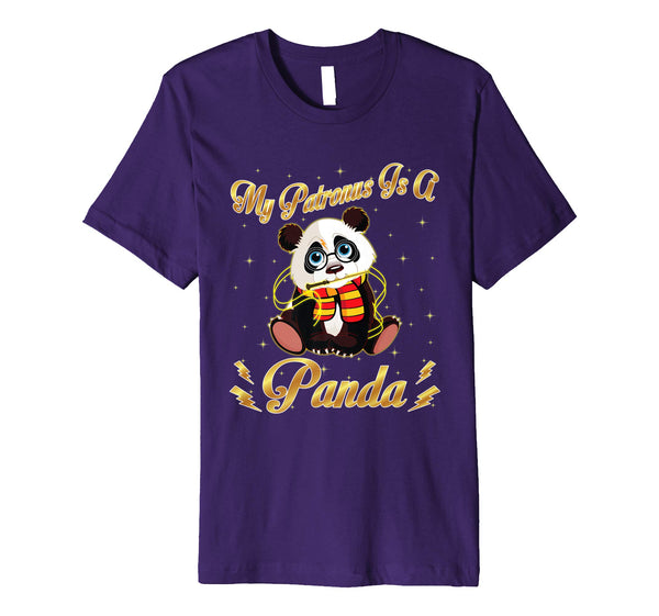 Beautiful My Patronus Is A Panda Harry Animals Potter Dad Mom  T-Shirt Purple