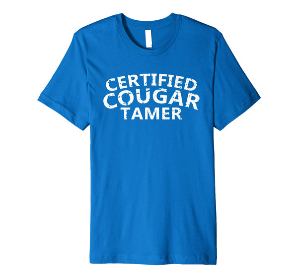 Hotest Mens Certified Cougar Tamer Cougar Hunter  T-Shirt Royal Blue