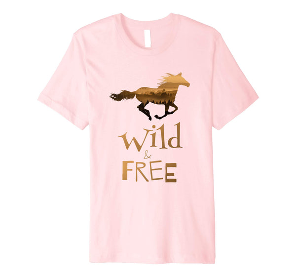 Funny Wild Horse Riding . Horseman Rider Life Great Gift Tee  T-Shirt Pink