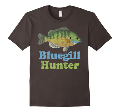 Great Bluegill Hunter Funny Fishing Fisherman  T-Shirt Asphalt