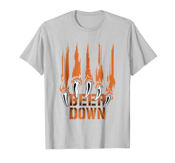 Cutest Beer Down Chicago Down Football  T-Shirt Silver
