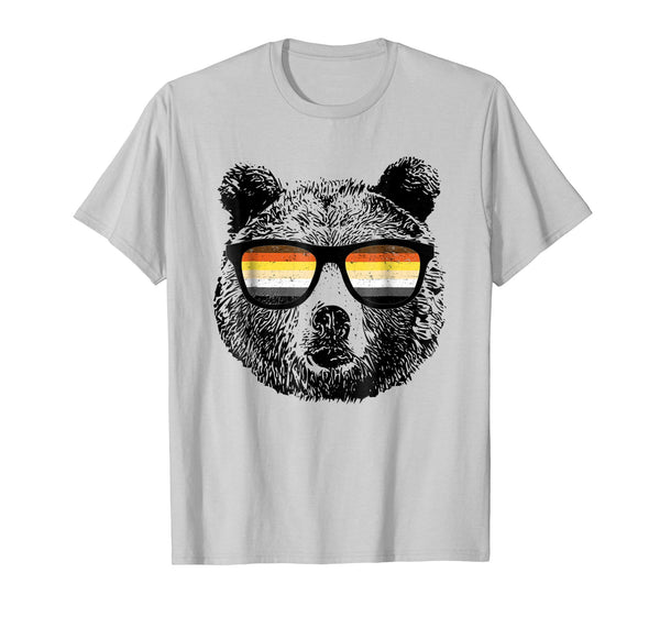 Cute Gay Bear With Sunglasses  T-Shirt Silver