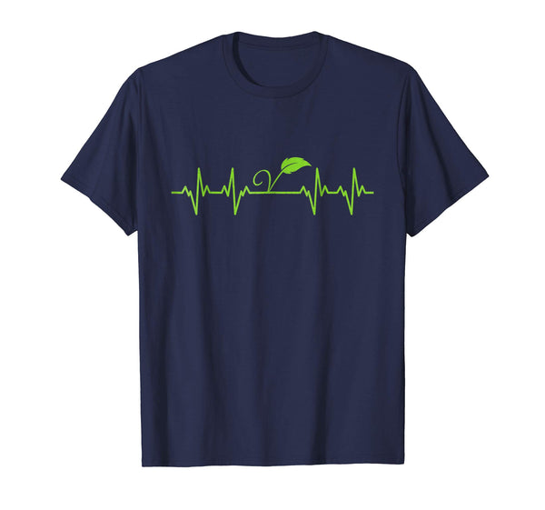 Hot Vegan Heartbeat  T-Shirt Navy