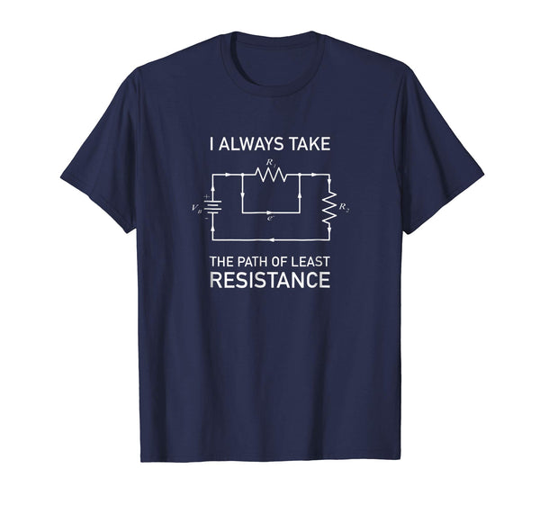 Hot Electron Path Circuit Diagram Electrical Engineers  T-Shirt Navy