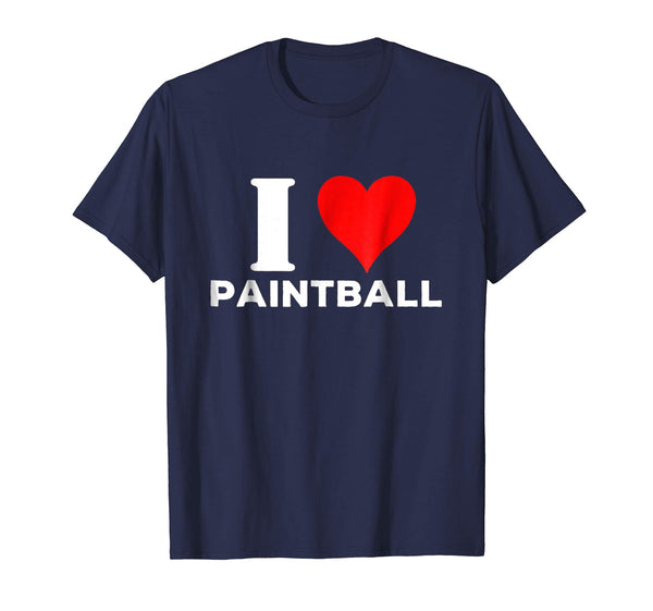 Hot I Love Paintball Competitive Team Shooting Sport  T-Shirt Navy
