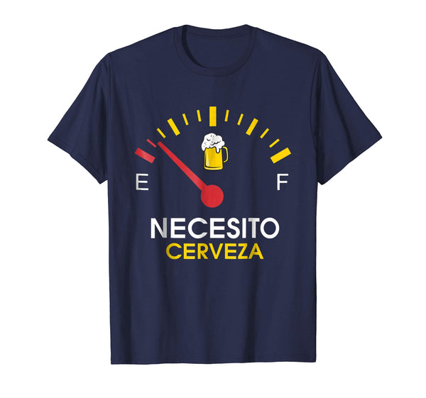 Cool Necesito Cerveza Camiseta Beer  T-Shirt Navy